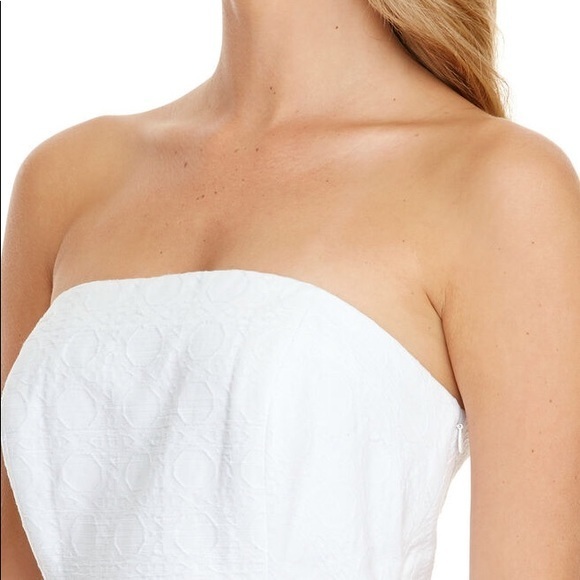 Vineyard Vines | Caning Jacquard Strapless Dress - Picture 4 of 9